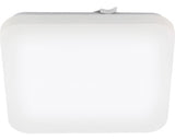 Plafoniera/aplica cu LED integrat Frania 17,3W 2000 lumeni, 33x33 cm, pentru baie IP44, crom