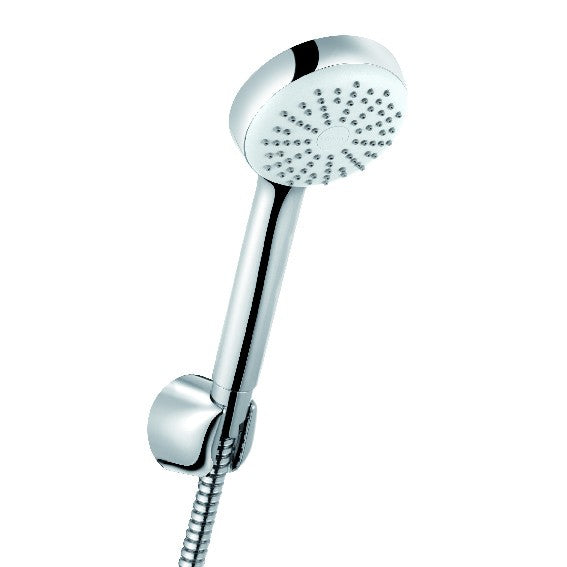 Set dus Kludi Logo 1S cu para de dus, furtun 1250mm, agatatoare, Crom