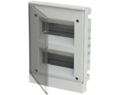 Tablou electric (cofret) ABB 1SZR004002A1205, incastrat, usa transparenta, 16 module, gri