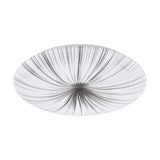 Plafoniera NIEVES, EGLO, LED, 33W, 3700 lm, lumina calda, otel, plastic, alb, argintiu, 7 x 51 cm, A+