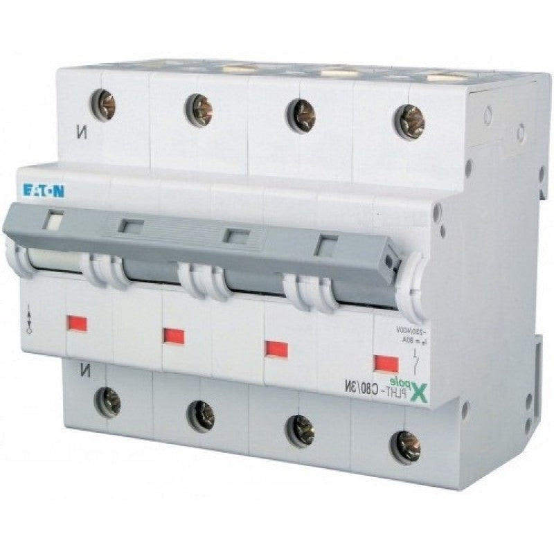 Siguranta automata Eaton PLHT 3P+N curba C 80A 4,5kA