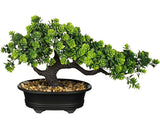 Bonsai Artificial In Ghiveci Mica H 21 Cm Verde Aspect Suculente