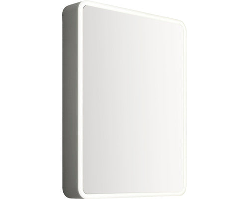 Dulap baie cu oglinda Mia, iluminare LED, aluminiu, 60 x 70 cm gri mat IP 44