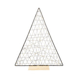 Figurina luminoasa Brad metalic 150 LED-uri alb cald