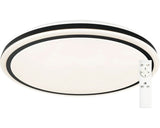 Plafoniera, Lumina Alba 3000-6500k, Incl. Telecomanda, Alb/negru