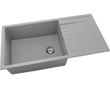 Chiuveta Bucatarie Cu O Cuva Fat Avangard 230 95x49 Cm, Cu Picurator, Reversibila, Fatgranit Dark Grey