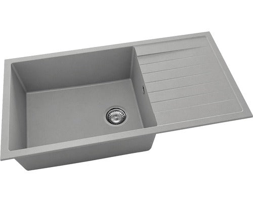 Chiuveta Bucatarie Cu O Cuva Fat Avangard 230 95x49 Cm, Cu Picurator, Reversibila, Fatgranit Dark Grey