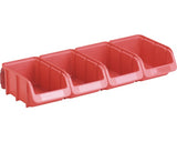Set Sina De Perete Cu 4 Casete De Organizare Hünersdorff 425x75x165 Mm, Rosu