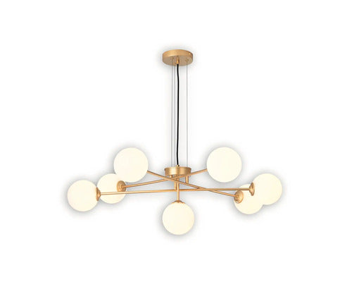 Lustra Helia G9 Max. 7x4w, Inaltime 120cm, Auriu