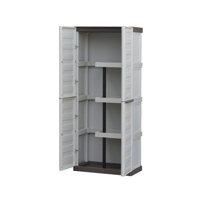 Dulap plastic 2 usi ArtPlast inalt, balamale de otel si 3 rafturi reduse 700x390x1650mm
