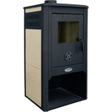 Semineu combustibil solid Fornello Konzul LM Ivory, 9 KW, 45x49x93 cm