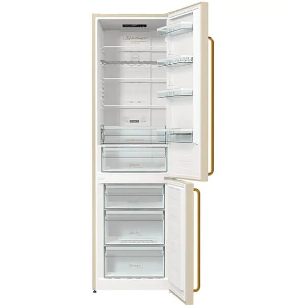 Combina frigorifica Gorenje NRK6202CLI, No Frost Plus, 331 l, H 200 cm, Clasa E, crem