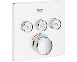 Baterie cada incastrata cu termostat GROHE Grohtherm SmartControl cu 3 iesiri 29157LS0 alba