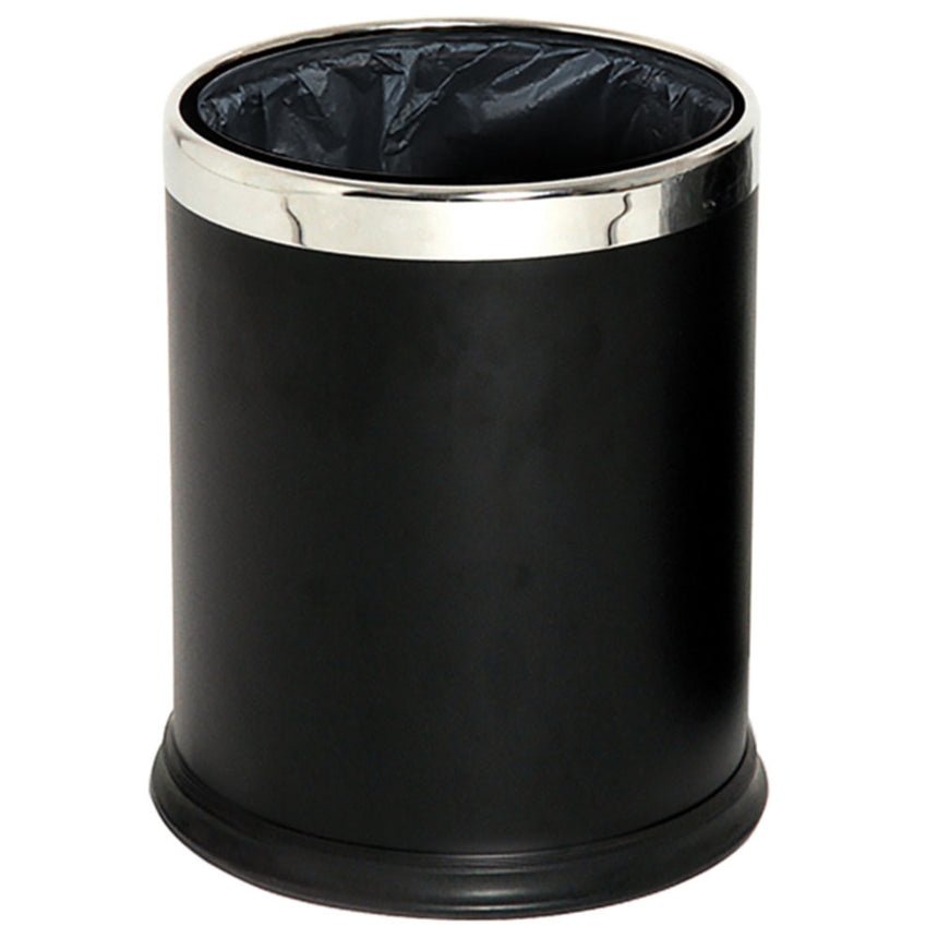 Cos gunoi cu pereti dubli, 10 l, negru