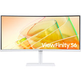 Monitor Curbat Samsung LS34C650TAUXEN, 34", QHD, 100 Hz, 5 ms, VA, (Alb),HDMI, DisplayPort