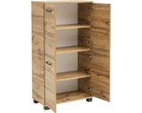Dulap Baie Nora 600, 4 Usi, PAL, 59,8x116,9 cm, Stejar