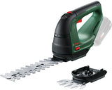 Foarfeca pe acumulator de tuns iarba/arbusti Bosch AdvancedShear 18V-10, 18 V, 200 mm lungime cutit, 100 mm latime cutit, 8 mm distanta dinti, cutit iarba 100 mm, cutit arbusti 200 mm, fara acumulator si incarcator in setul de livrare