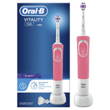 Periuta de dinti electrica Oral-B Vitality D100 3D White. 7600 Oscilatii/min. Curatare 2D. 1 program. 1 capat. Roz