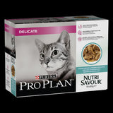 PRO PLAN® DELICATE DIGESTION Adult, cu Peste Oceanic in sos, hrana umeda pentru pisici, 10 x 85 g