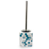 Suport si perie wc, Frandis, ceramica/inox, 9.6x9.6x39.5 cm, multicolor, model mosaique 196745