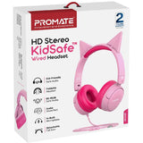 Casti Pentru Copii PROMATE Jewel, Cu fir, On-ear, Microfon, Roz