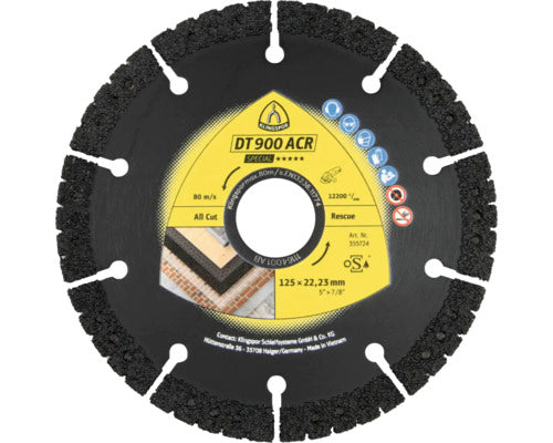 Disc Diamantat Debitare Klingspor Dt 900 Acr Ø115mm