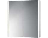 Dulap baie cu oglinda Jokey Cant, iluminare LED, aluminiu, 67x73,5 cm, alu natur, IP 20