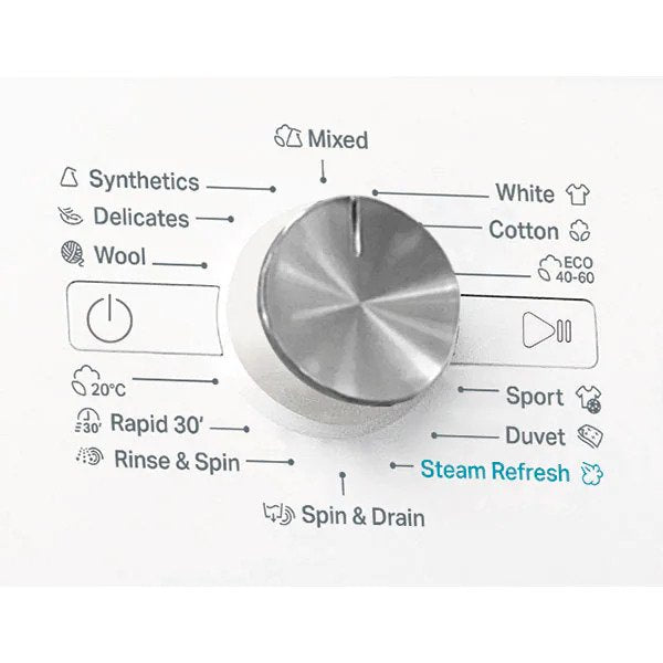 Masina de spalat rufe Whirlpool FreshCare+ FFB9458WVEE, 9 kg, 1400 RPM, Clasa B, Steam Refresh, Tehnologia al-6lea Simt, Motor Inverter, Alb