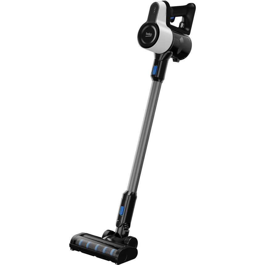 Aspirator vertical 3 in 1 cu mop Beko ErgoClean™, 200 W, 25.2 V, pana la 45 min, capacitate 0.5 l, PerformCyclone®, Filtru Hepa 10, alb/negru