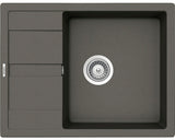 Chiuveta Bucatarie Cu O Cuva Schock Ronda D-100l 65x50 Cm, Cu Picurator, Reversibila, Cristalite Asphalt