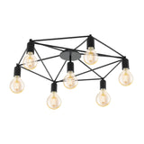 Plafoniera STAITI E27, 97904, Metal, Negru, 7X60W