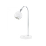 Lampa birou, EGLO, GU10-LED, 1x3W, 200 lm, 3000K, lumina calda, otel cromat, alb, 32.5 x 12 cm, IP20