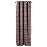 Draperie cu inele Zapata, Mendola Interior, 130x260 cm, Jacquard, Maro