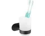 Pahar pentru periuta de dinti Wenko Orea negru mat, 10 cm
