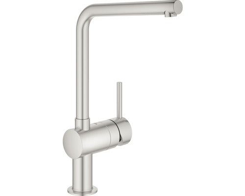 Baterie pentru chiuveta, Grohe, Alama, Minta, Stand, Ciza pivotanta, 360x210 mm, Argintiu