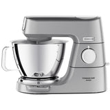 Robot de bucatarie KENWOOD Titanium Chef Baker KVC85.594SI, 1200 W, 2 vase 5l/3.5 l, 10 trepte viteza, cantar integrat, ecran LCD, blender, masina tocat, procesor alimente, 4 accesorii patiserie, argintiu