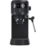 Espressor manual Electrolux Explore 6 E6EC1-B6ST, 1400W, 15 bar, 1l, suport incalzit pentru cesti, tehnologie Thermo-Block pentru incalzire rapida, Auto-Shot Volume Control, optiune apa fierbinte, notificare decalcifiere, negru