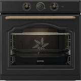 Cuptor incorporabil GORENJE BOS67372CLB, Electric, Airfry, Gatire asistata cu abur, 12 functii, Raft telescopic, 77 l, Clasa A, Negru