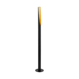 Lampadar Barbotto, EGLO, GU10 LED, 5W, 400 lm, lumina calda, otel, negru, auriu, 137 x 18.5 x 6 cm, comutator la picior, IP20