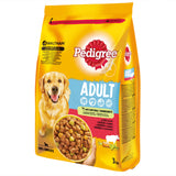 Hrana uscata pentru caini Pedigree Adult, Vita si legume, 3Kg