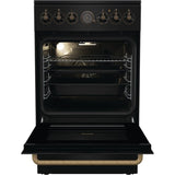 Aragaz GORENJE GECS5B70CLB, 4 arzatoare, Electric, L 50 cm, Grill, Negru