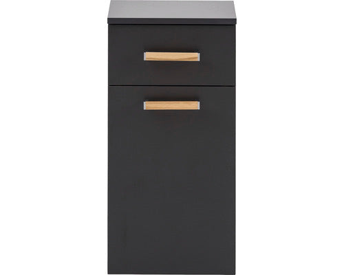 Dulap Baie Baza Suspendat Duo 330, 1 Usa 1 Sertar, PAL, 32,7x67 cm, Antracit