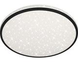 Plafoniera Cu Led Integrat Sternenhimmel 24w 2400 Lumeni 3000-6500k, Cu Telecomanda, Negru/alb Cu Efecte De Stele