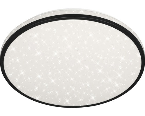 Plafoniera Cu Led Integrat Sternenhimmel 24w 2400 Lumeni 3000-6500k, Cu Telecomanda, Negru/alb Cu Efecte De Stele