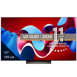 Televizor LG OLED evo 77C41LA, 195 cm, Smart, 4K Ultra HD, 100 Hz, Clasa F