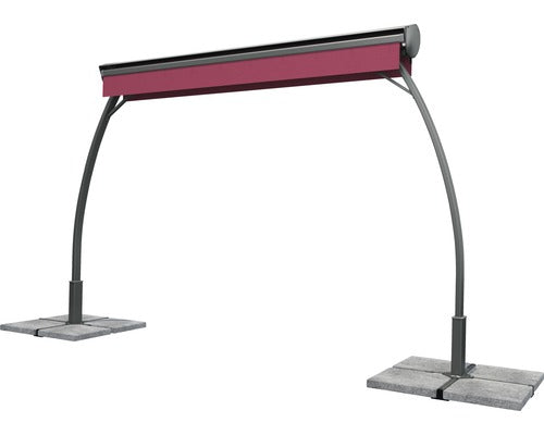 Copertina Retractabila 3,95x3 m Motorizata cu Iluminare LED Bordeaux Uni