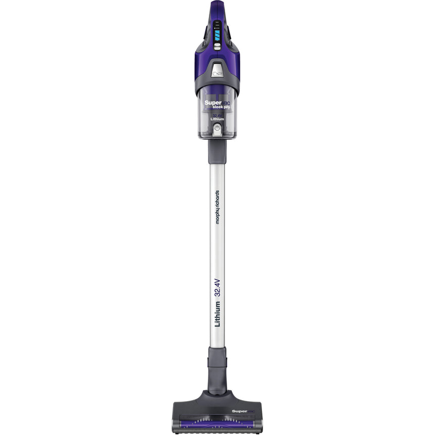 Aspirator vertical 2 in 1 Morphy Richards SuperVac Slk 734000, 400W, 32V, autonomie max.60 min, Albastru