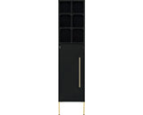 Dulap Baie Inalt Sarah, 1 Usa, Pal, 30,4x130,6 Cm, Negru