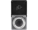 Priza Programabila Mecanic 3500w, Unitate Minima 30 Minute, Pentru Exterior Ip44, Negru