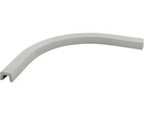 Prag Cabina Dus Semirotund din Compozit 80x80 cm Gri Inox